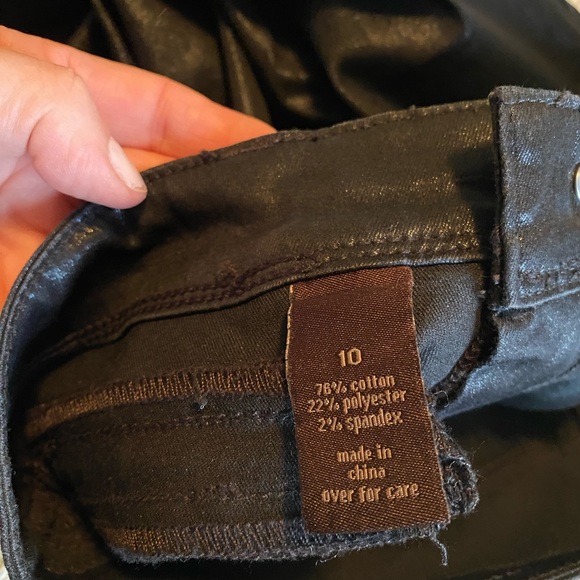 The Limited Denim Shiny Black Straight Leg Jeans a WHBM brand - Picture 7 of 7